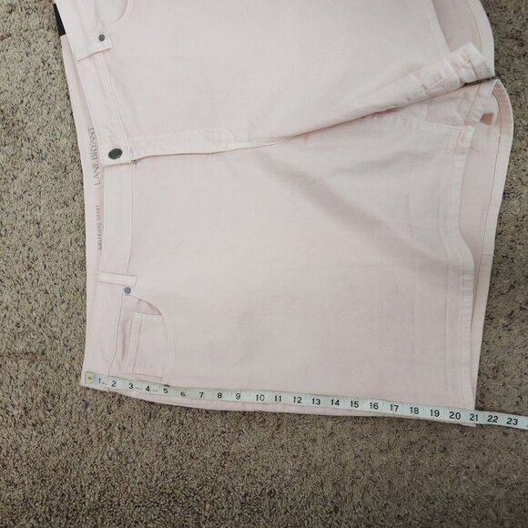 Lane Bryant Girlfriend Short Stretchy Zipper Fly Blush Pink Modest Shorts 28 NWT - Picture 10 of 12